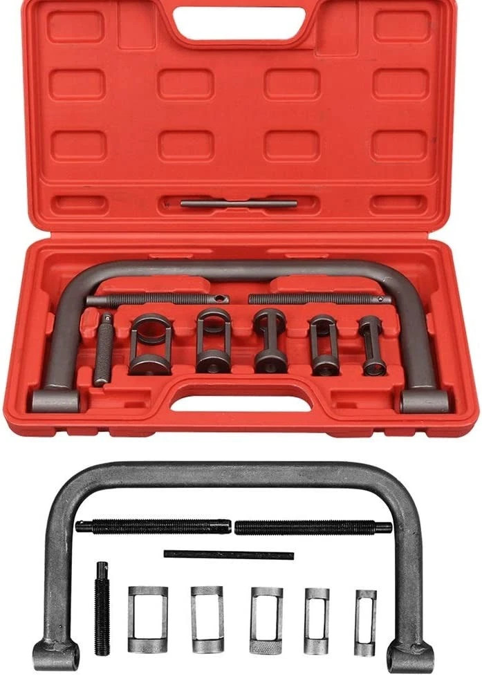 Valve Spring Compressor Set Remove&Compress Tool For Cars Van Motorbikes Kit