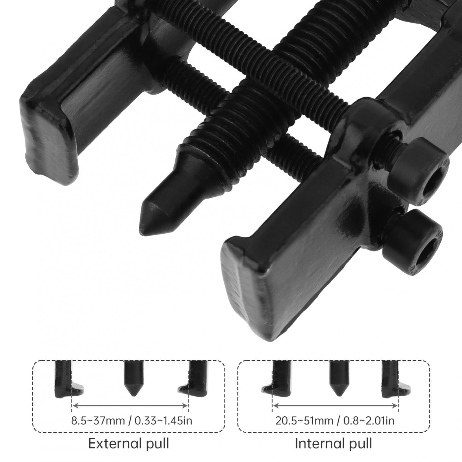 2" Two-claw Jaw Puller Mechanic Gear Bearing Steering Wheel Extractor Hand Tool