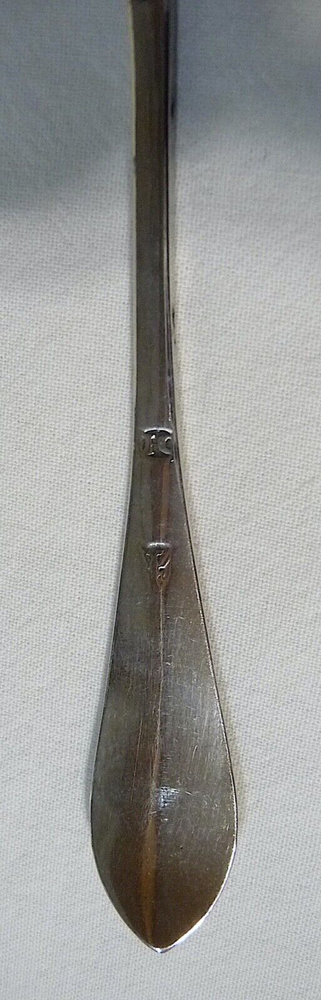 4-Antique Scottish Provincial Silver J. Cornflute, Perth, Teaspoons Initials"AF"