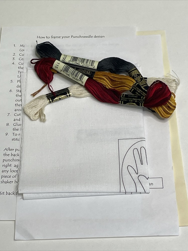 Attic Heirlooms Hand To Work Punchneedle Embroidery