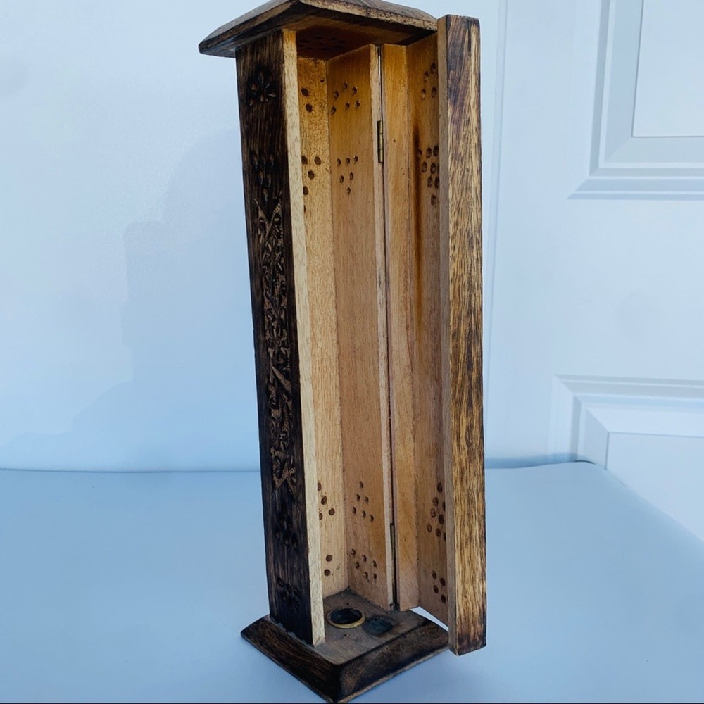 Carved Wooden Incense Tower