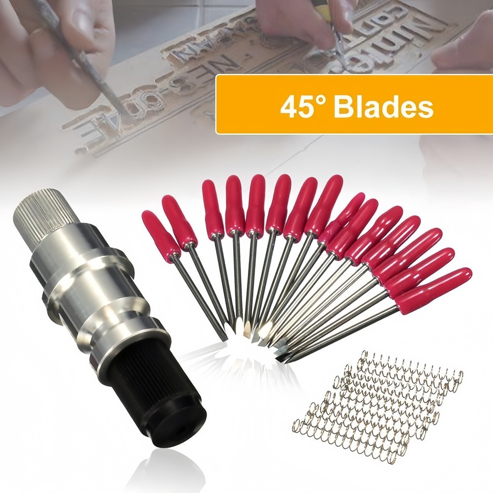 CB09 Blade Holder + 15pcs 45° Blades For Graphtec Vinyl Cutting Plotter Cutter