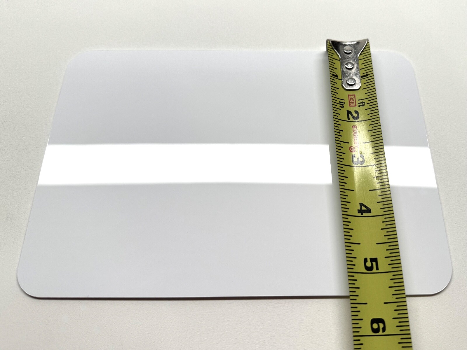 Rowmark High Impact Acrylic Plastic Sheet/Blank/Cut-Off 1/16" 1.5mm GLOSS WHITE