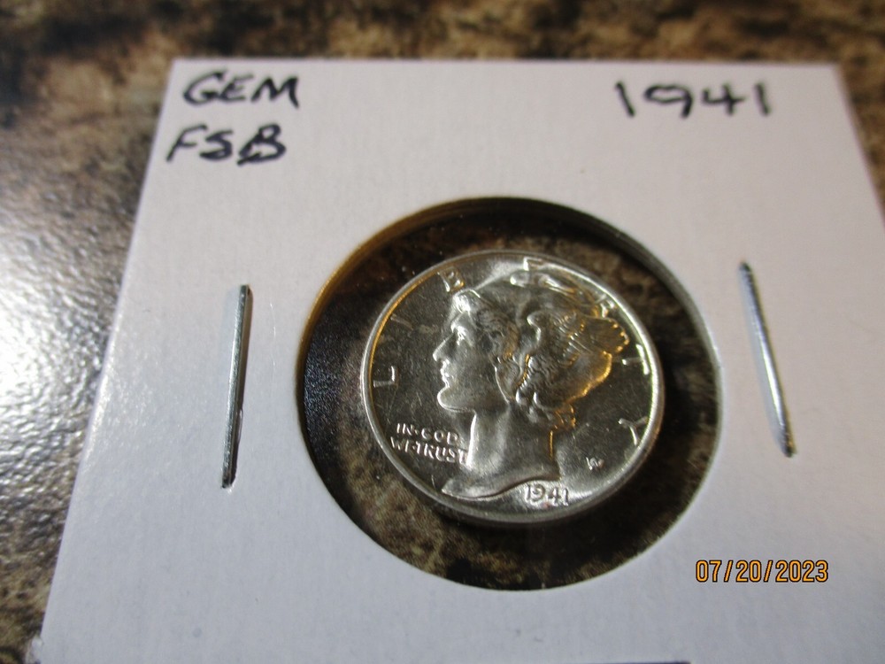 1941 MERCURY SILVER DIME GEM FSB     81
