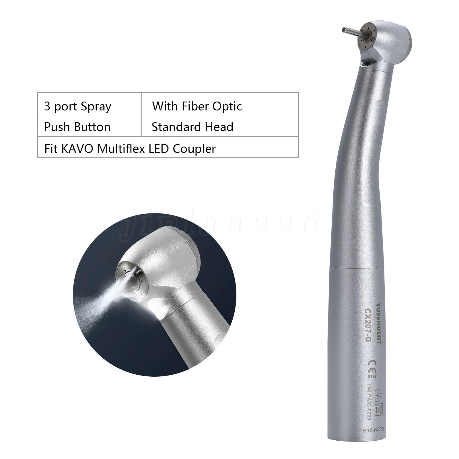 COXO Dental High Speed Handpiece Fiber Optic Turbine KaV MULTIflex LED Coupling