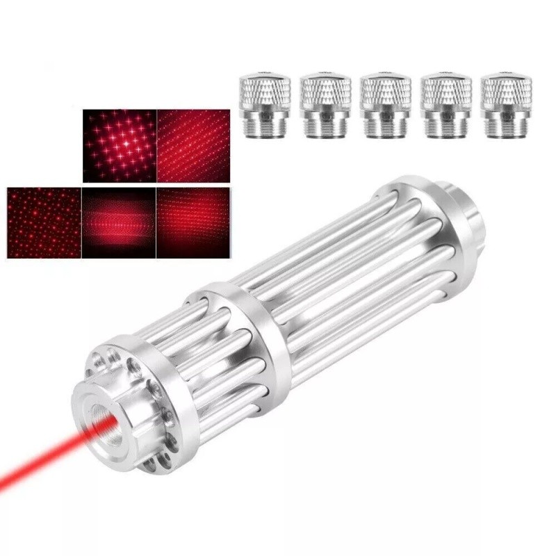 650nm Red Laser Pointer Pen Visible Beam Dot Light & 5 Caps