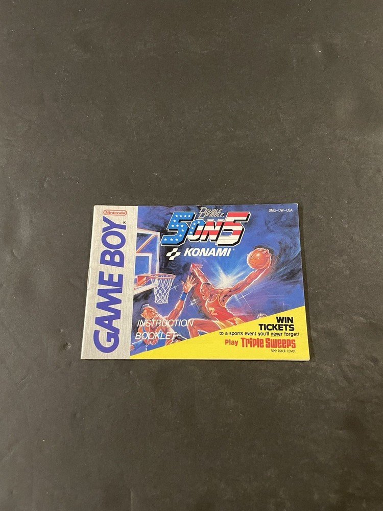 double dribble 5 on 5 gameboy Manual only