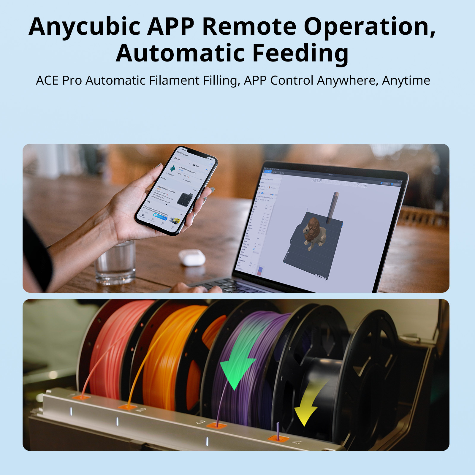 【Refurbished 50%】 ANYCUBIC Kobra S1 Combo 3D Printer CoreXY Multi-color Printing