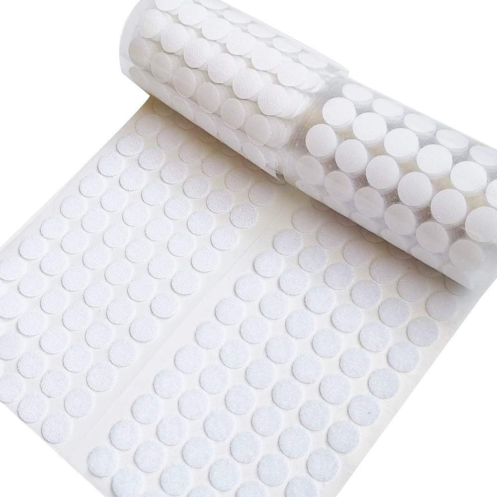 Self Adhesive Hook & Loop Dots 1000pcs 0.59" Sticky Back 500 Pairs