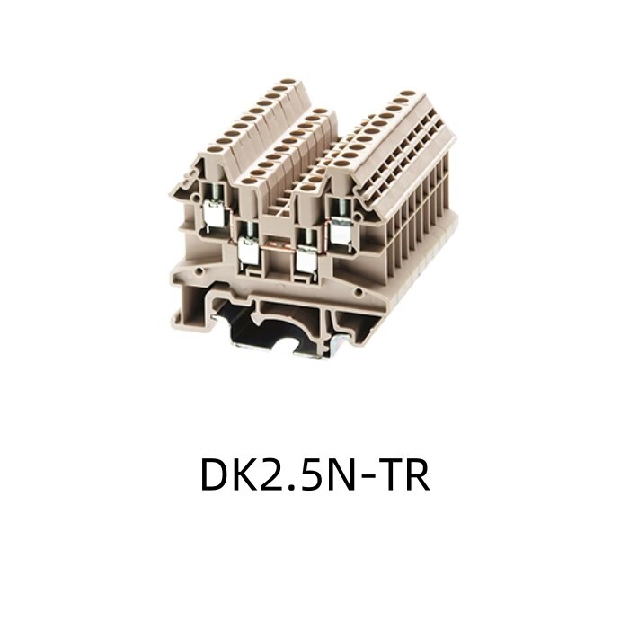 100pcs DINKLE DK2.5N-TR Single-layer Straight-through Terminal Two in Two Out