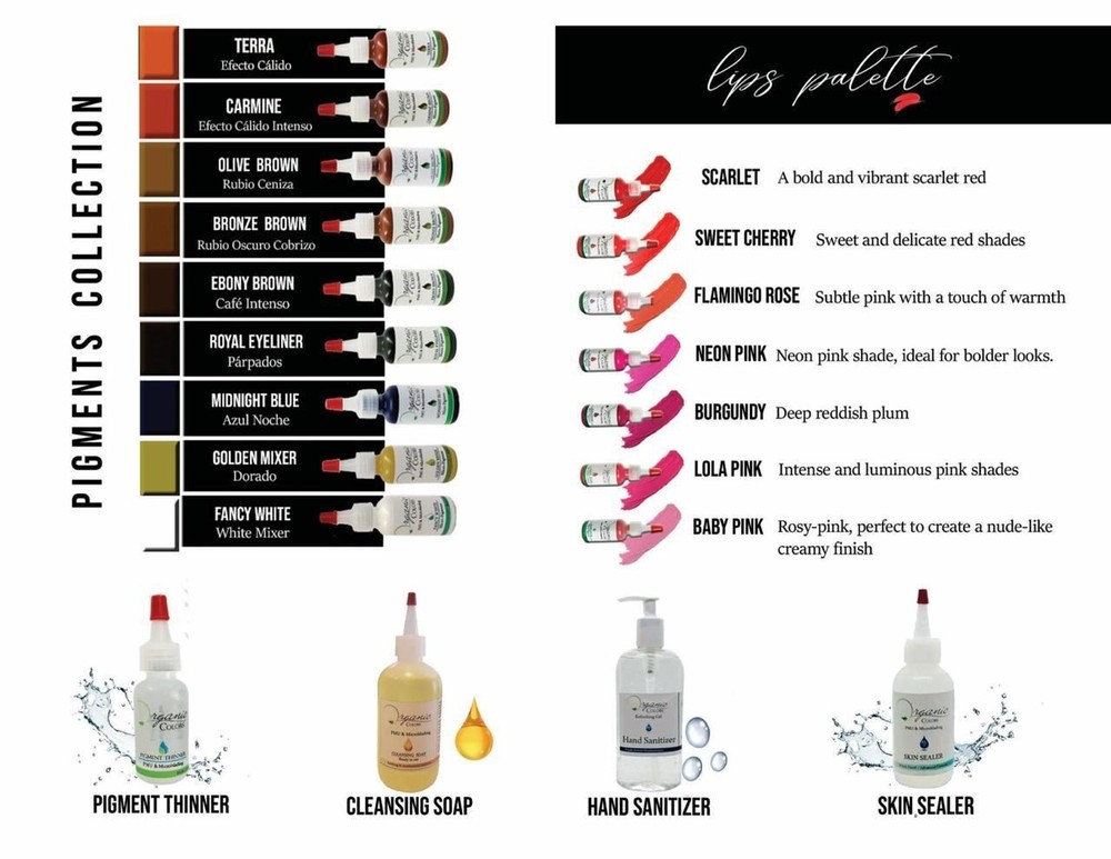 Organic Colors and Microblading Ink Permanent MakeUp PMU Cobra.