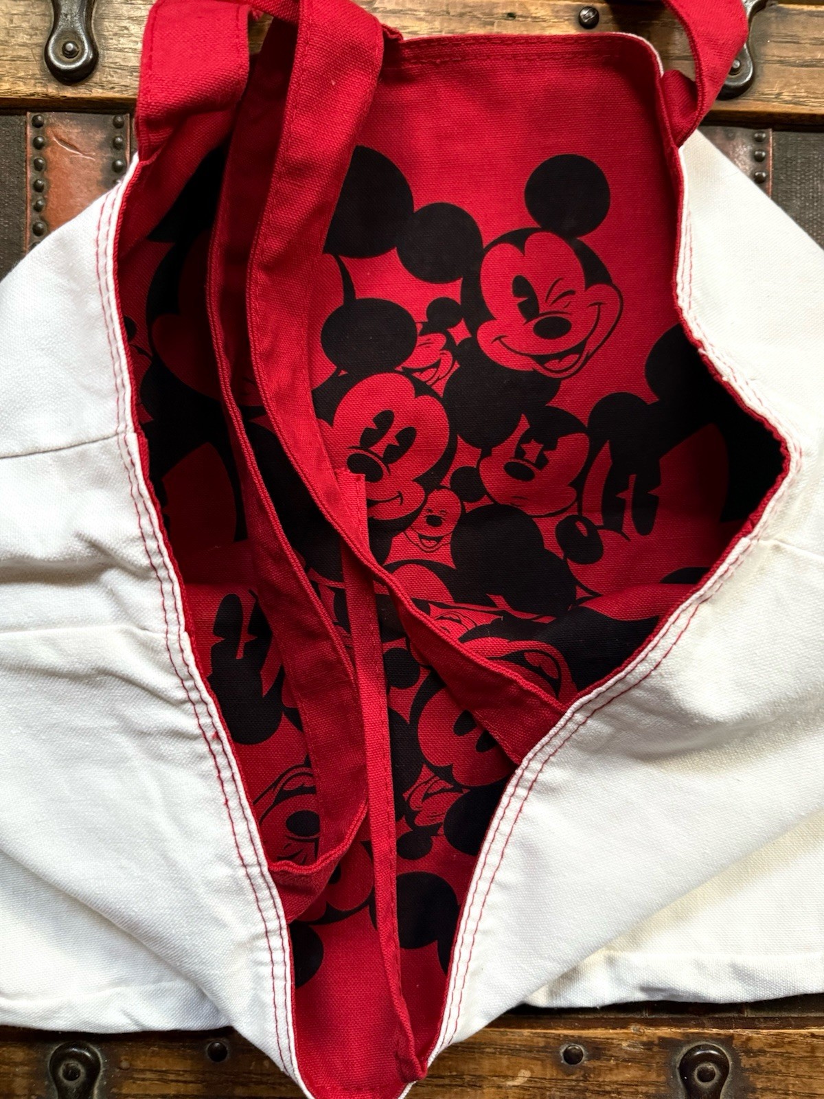 Disney Parks Reversible Tote Bag Mickey Mouse Disneyland Resort 1955 NWT