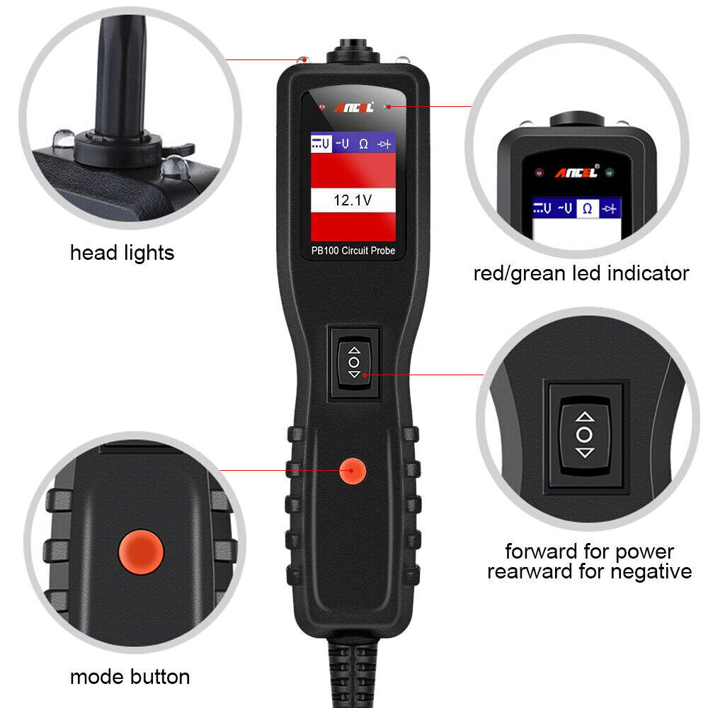 ANCEL PB100 Circuit Probe Electrical Integrated Voltage Power Scanner Tool