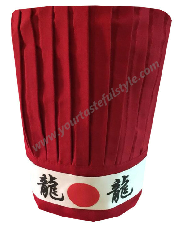 DRAGON Hibachi Chef Tall Hat and Headband Set, New