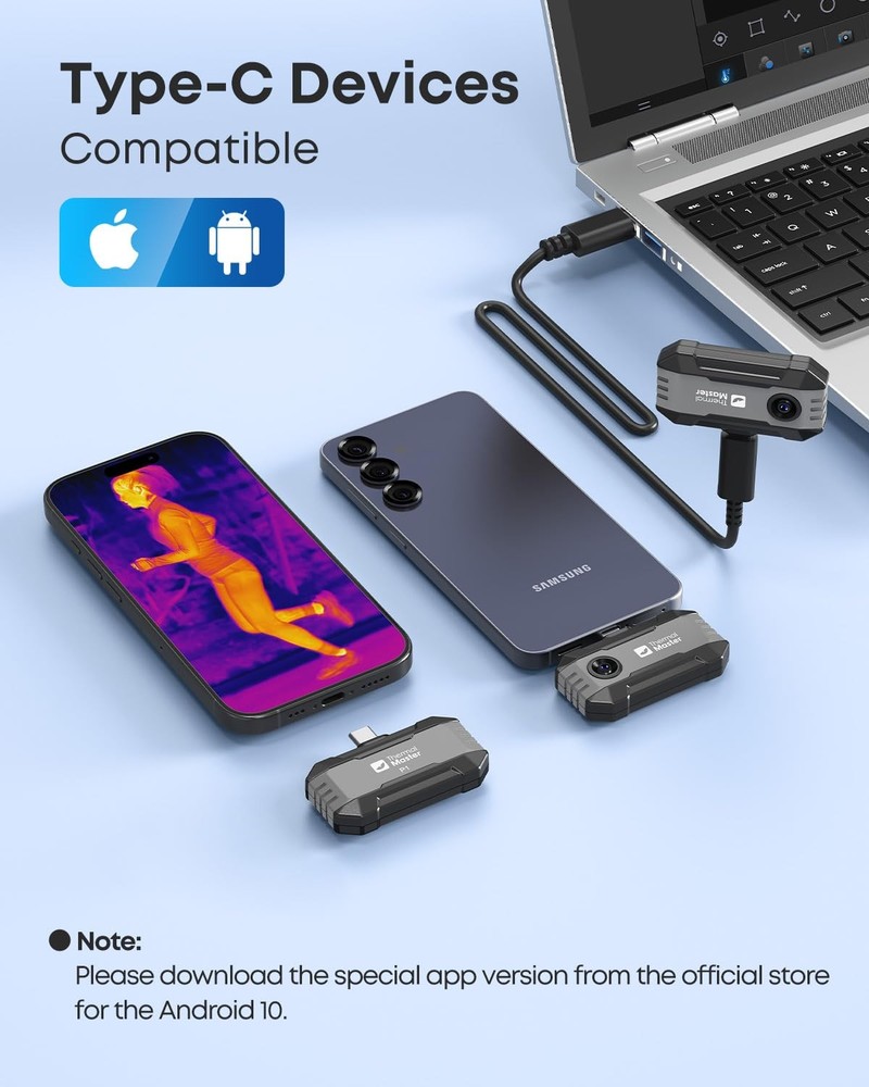 P1 - Thermal Camera for Type-C iPhone & Android, 320x240 Super Resolution Inf...