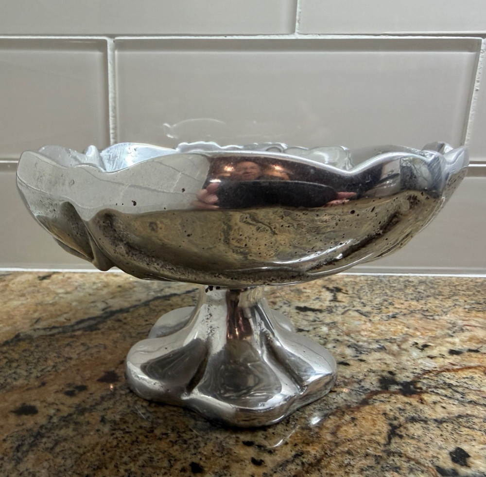 Vintage Pedestal Silverplated Open Candy Dish