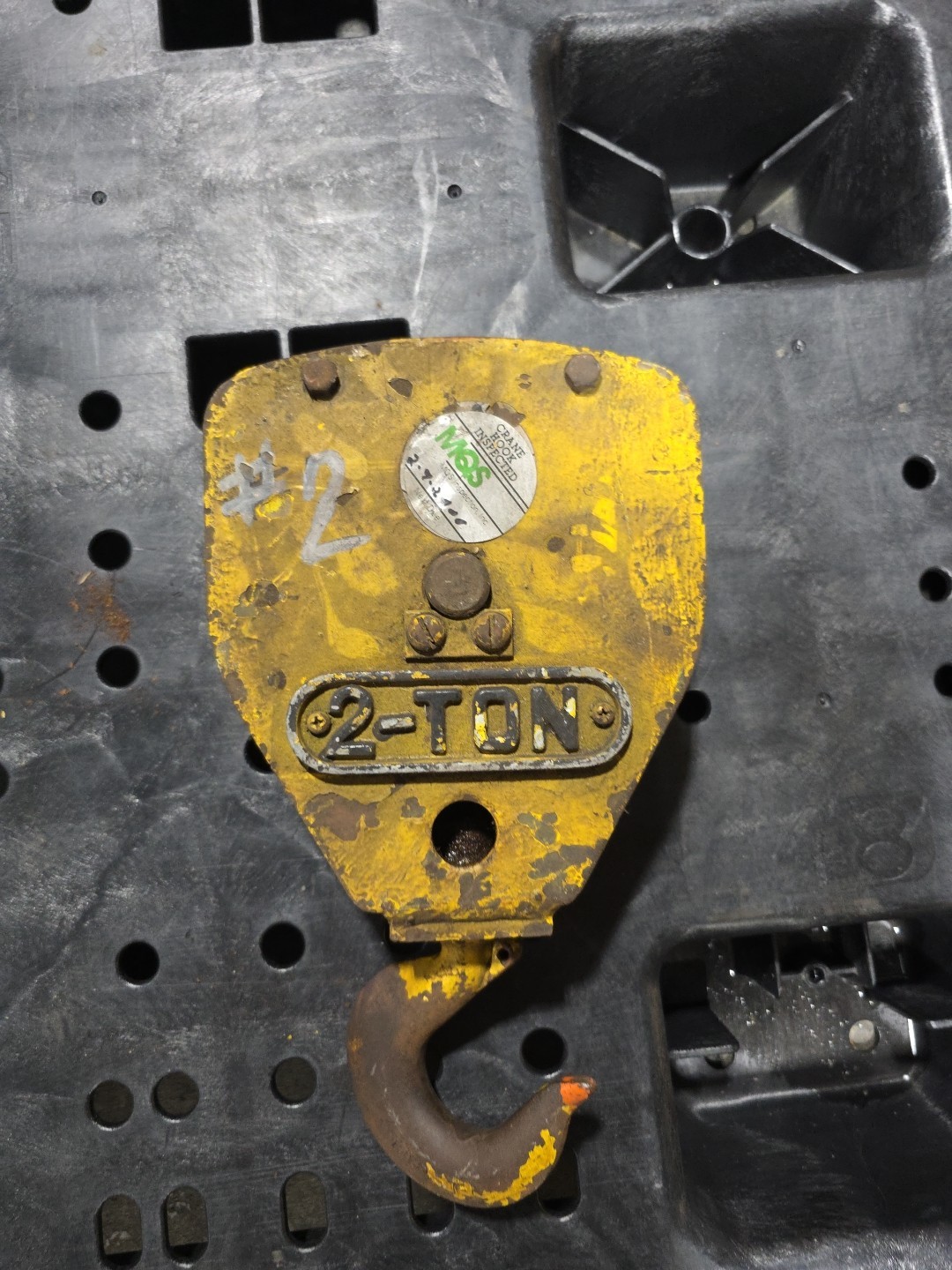 2 Ton 2 Sheave Crane Hoist Swivel Hook Snatch Block 4000 Lb Load