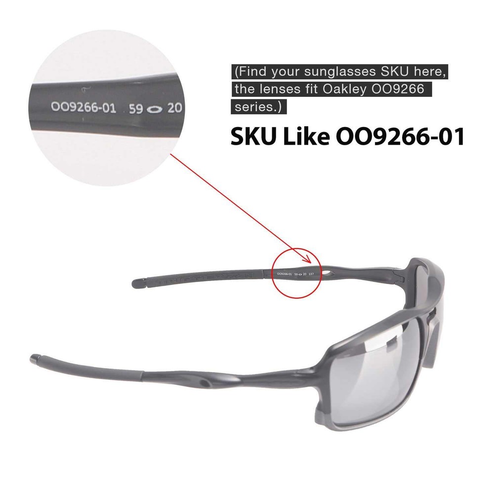 Walleva Titanium + Black Polarized Replacement Lenses For Oakley Triggerman