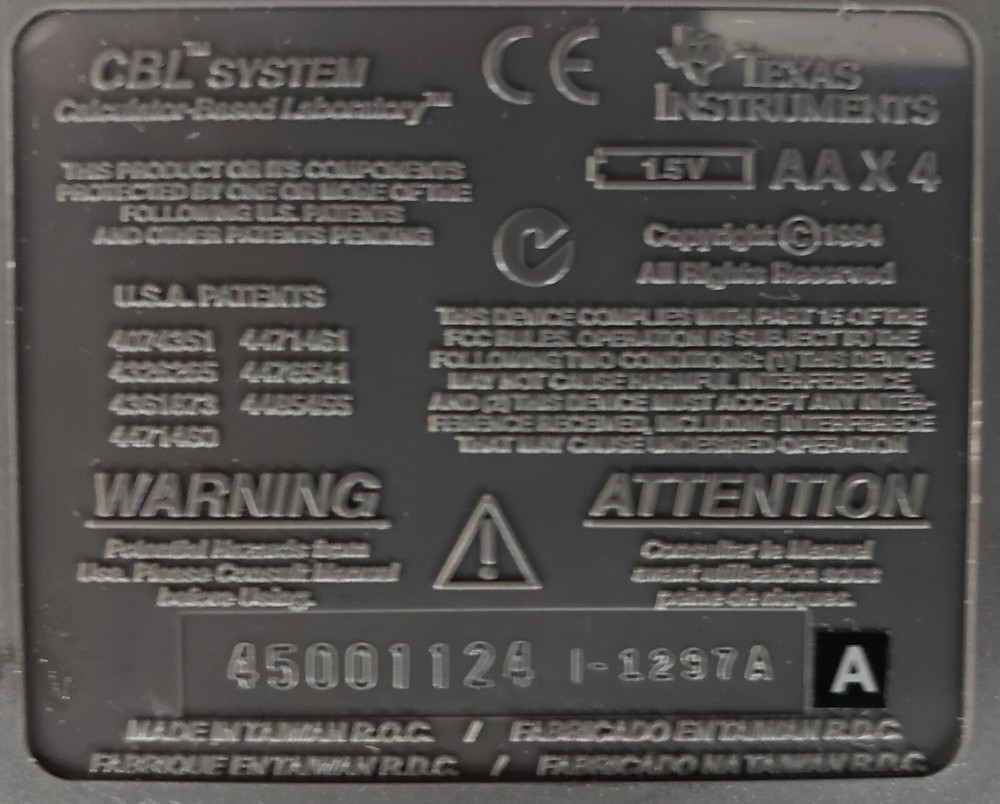 Texas Instruments CBL dara collection device / with case and cords