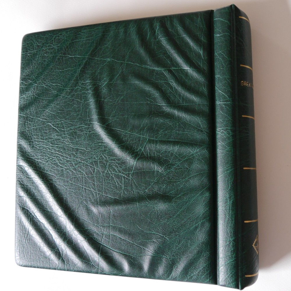 GB Lighthouse Hingeless Green Luxury Padded Album 1971-1989 + slipcase #A1