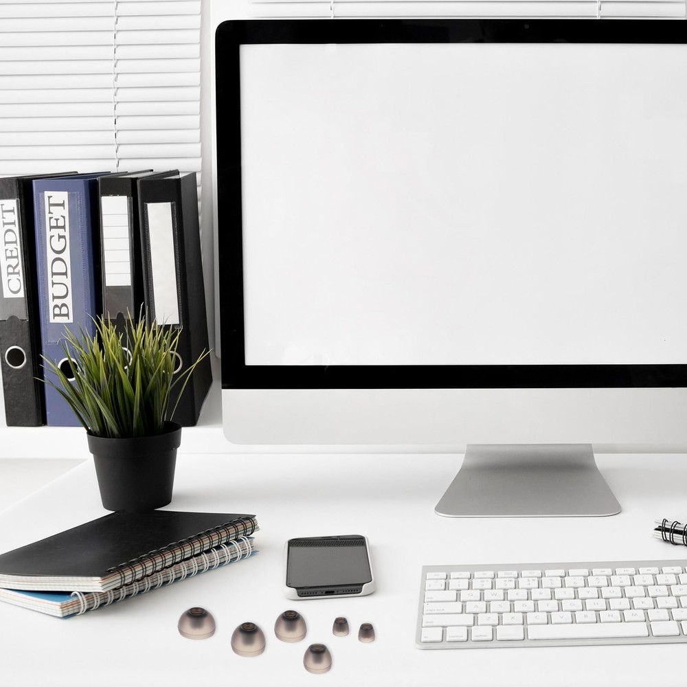 24Pcs Silicone Replacement Earbud Tips Covers Extra transparent black