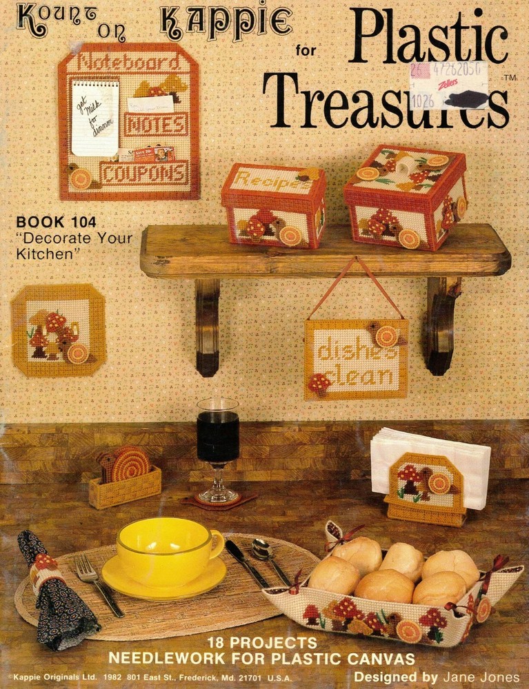 Plastic Treasures 10 Kitchen Sampler Plastic Canvas Patterns By Kount On Kappie