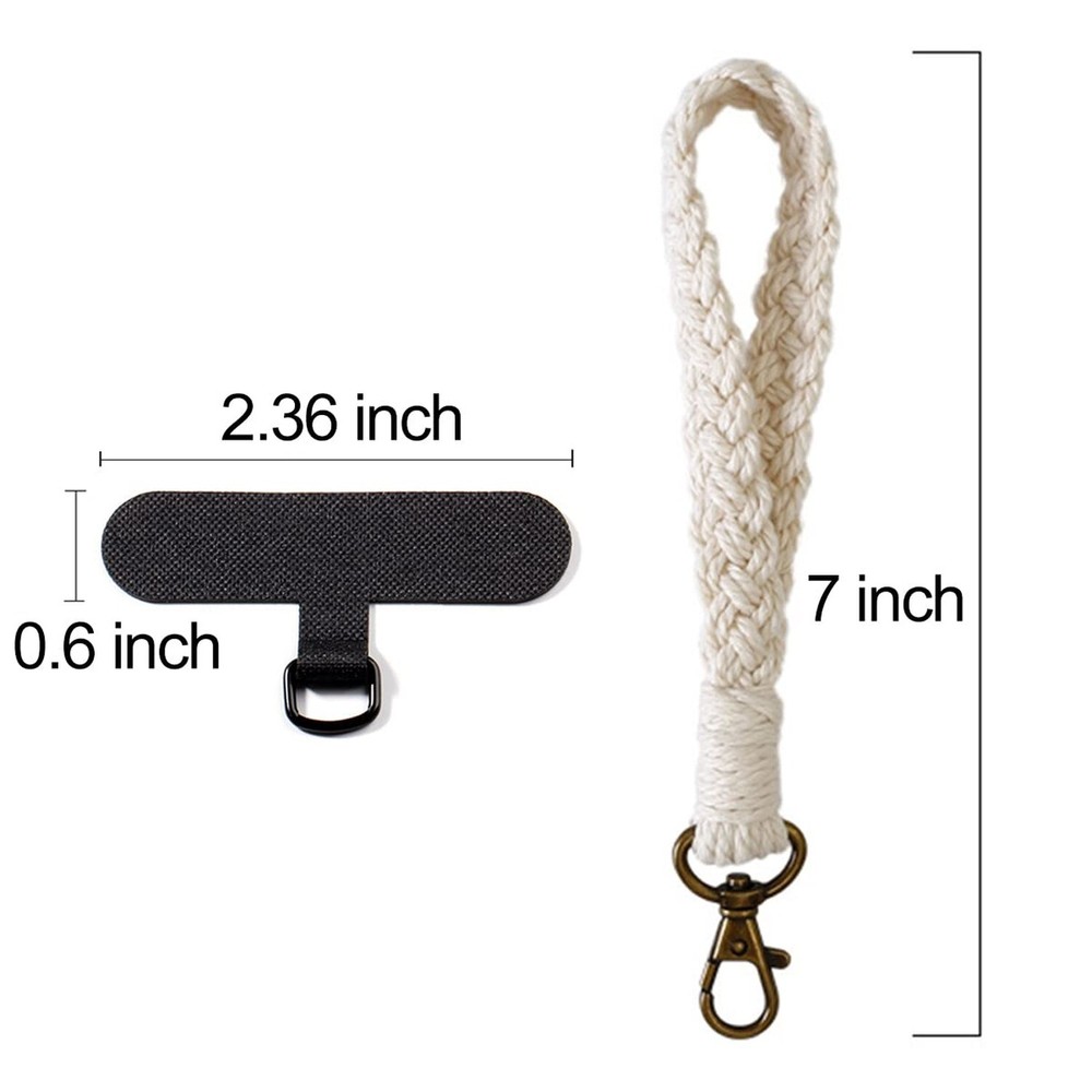 Boho Macrame Phone Wrist Strap, Cell Phone Lanyard with Tether Tab, Keychain ...