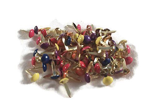 Bright Color Mini Round Brads Set - 100ct