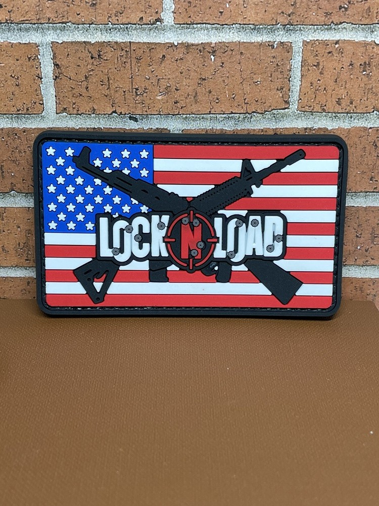 PVC Tactical Patch - Morale Lock N Load Patch - Hook Backed Assault Rifle Patch