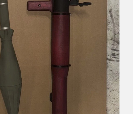 Full-Size RPG-7 Replica Prop – PVC Reinforced, Painted & Weathered orange tip