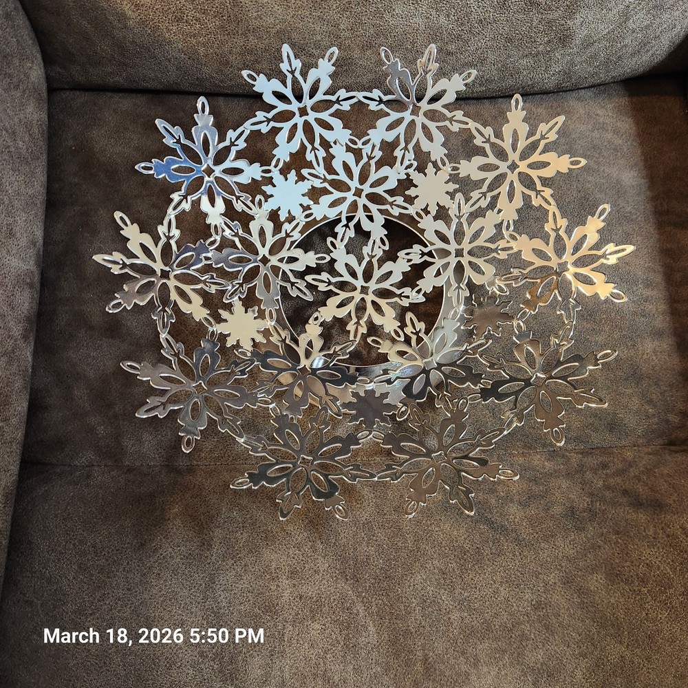 Silver Large Snowflake Bowl