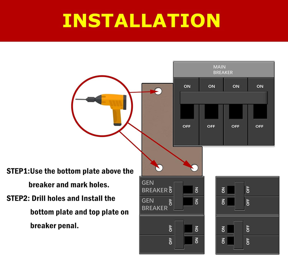 Generator Interlock Kit Compatible with ITE, Gould, Murray, Siemens, and Thomas