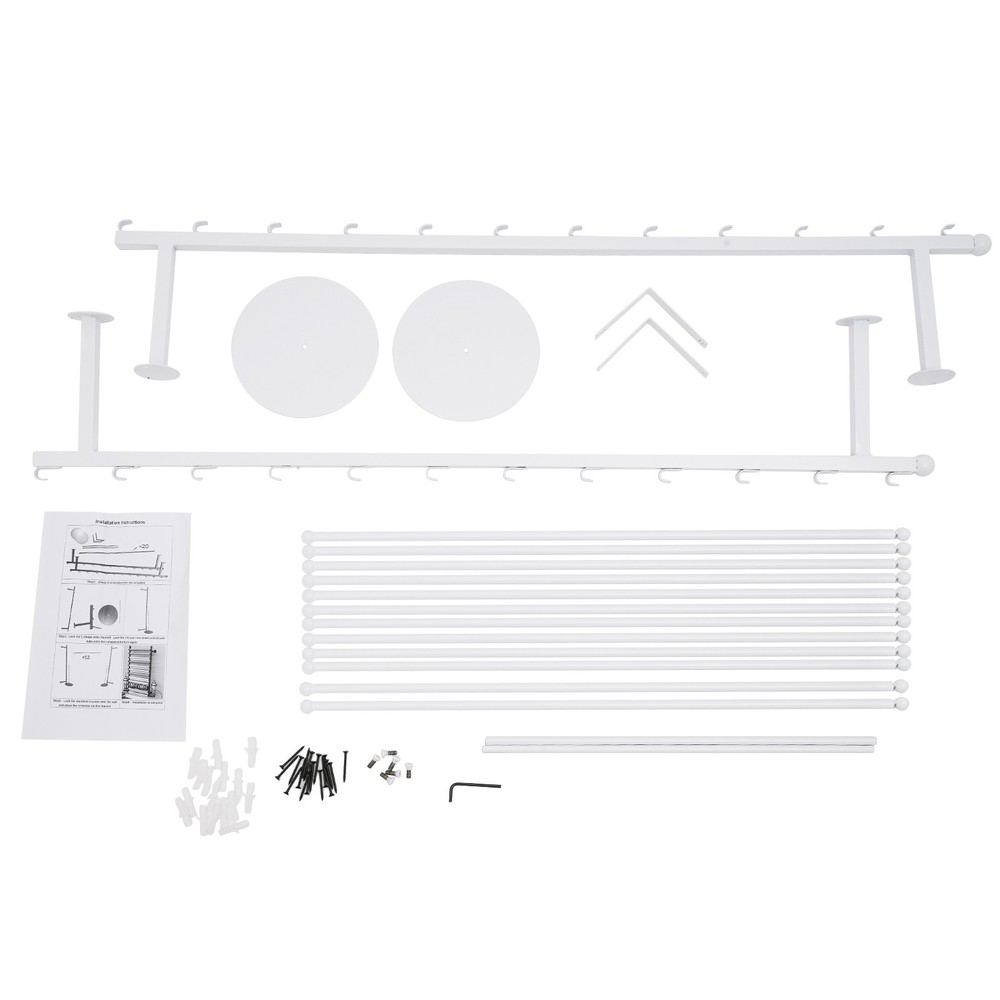 Wall Mounted Scarf Rack, Wall Display Rack, Towels Storage Rack