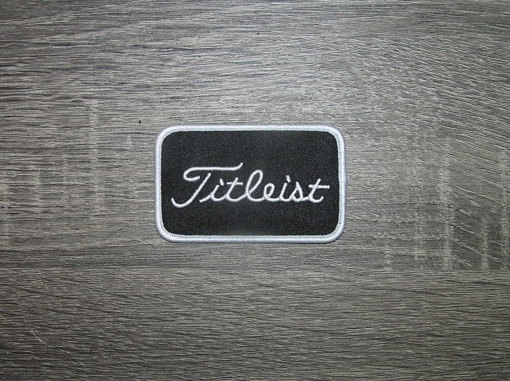 Pro Golf Black/White Embroidered Iron On Patch 3" x 2"
