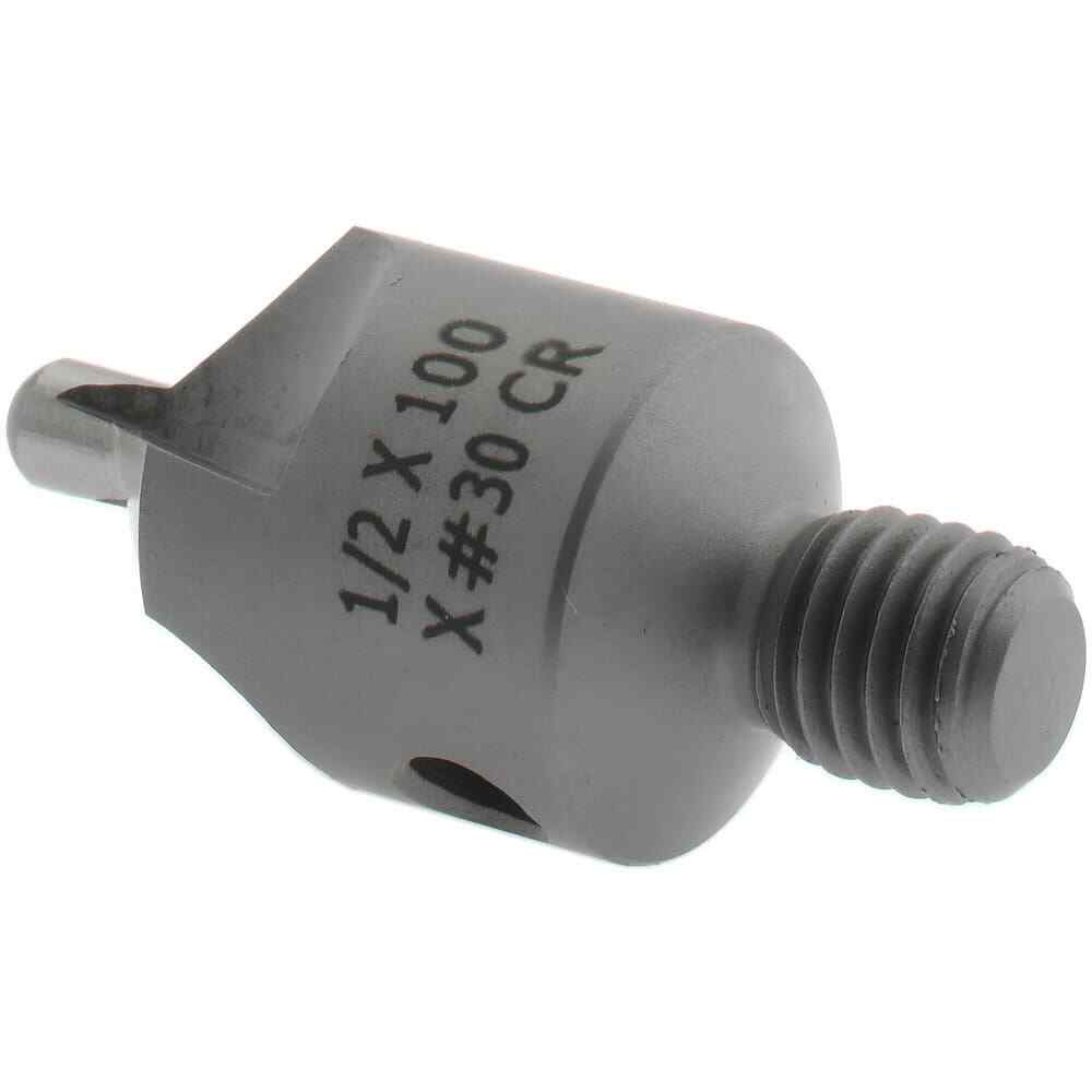 Adjustable Stop Countersink: 1/4-28 Threaded Shank, #30 Pilot Diam, 3 Flute
