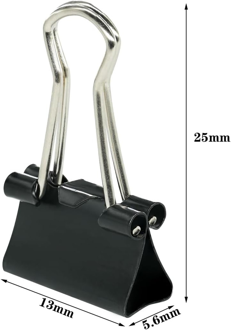 48Pcs Mini Binder Clips, 0.5 Inch(13Mm), Paper Clamps Micro Size for Office Supp