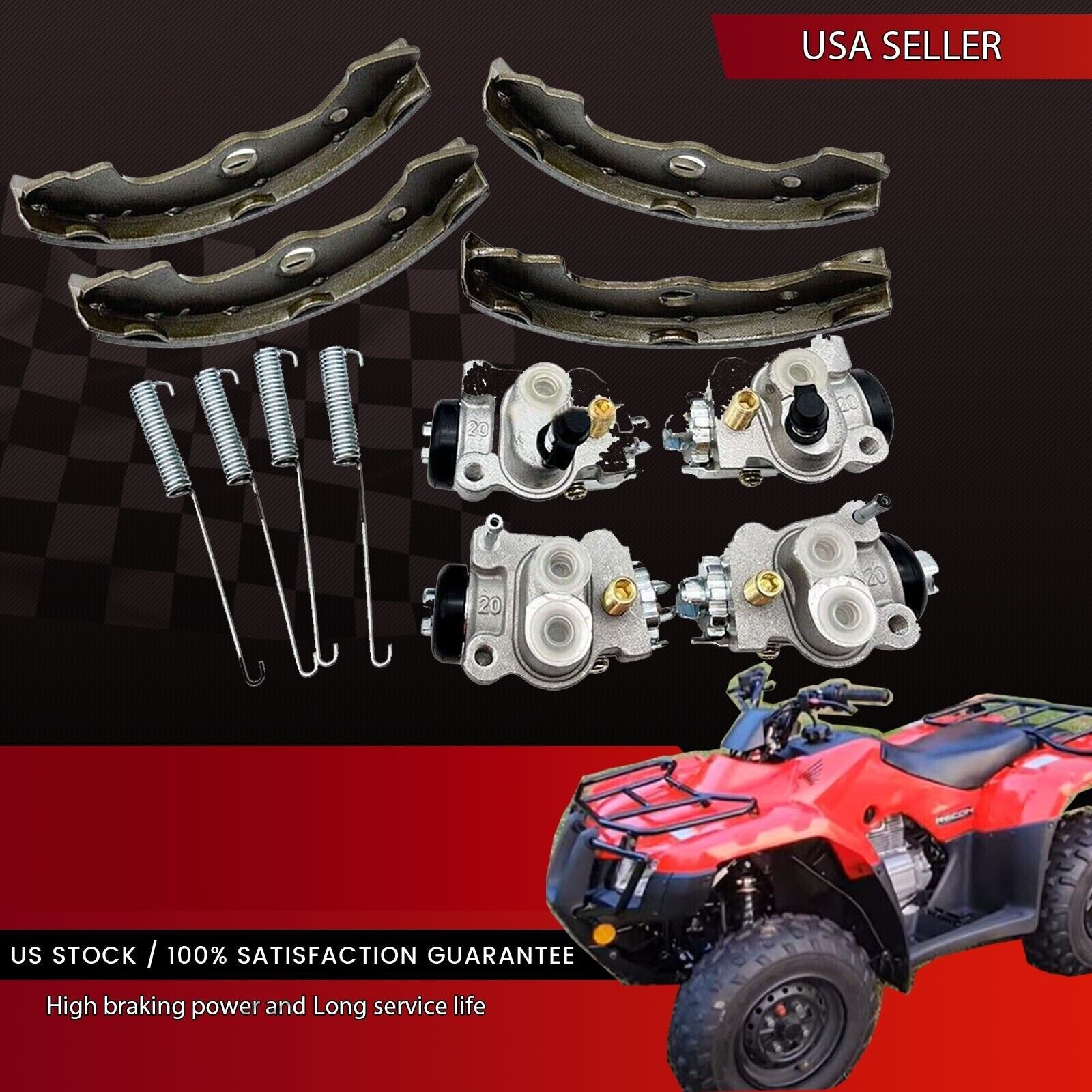 Front Brake Wheel Cylinders W/Shoes For Honda TRX350 Rancher 350