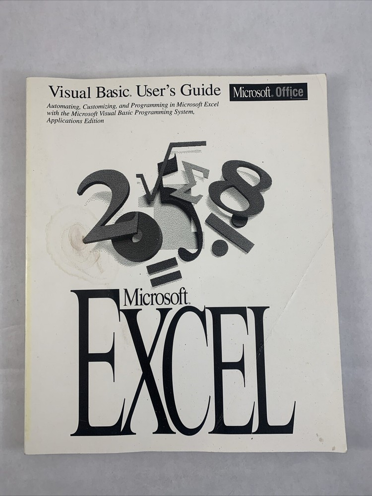 Microsoft Office Excel 5.0 User Guides Visual Basic Getting Started Vintage 1994