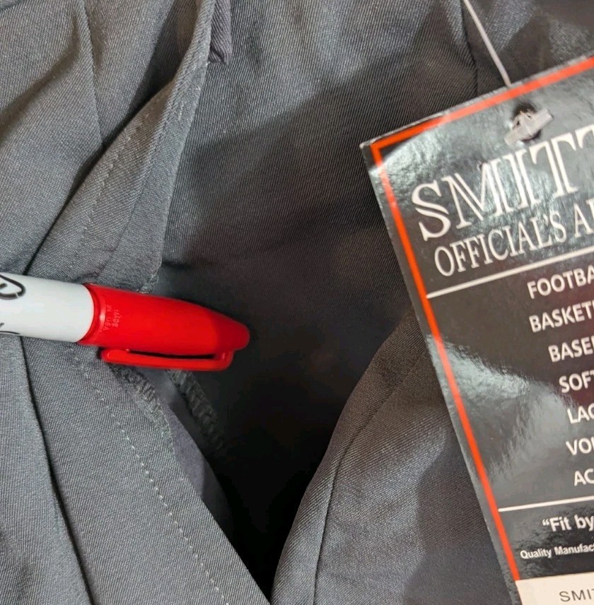 Smitty Officials Apparel Umpire Pants Gray Mens Size 32x37.5 Expanding Waist