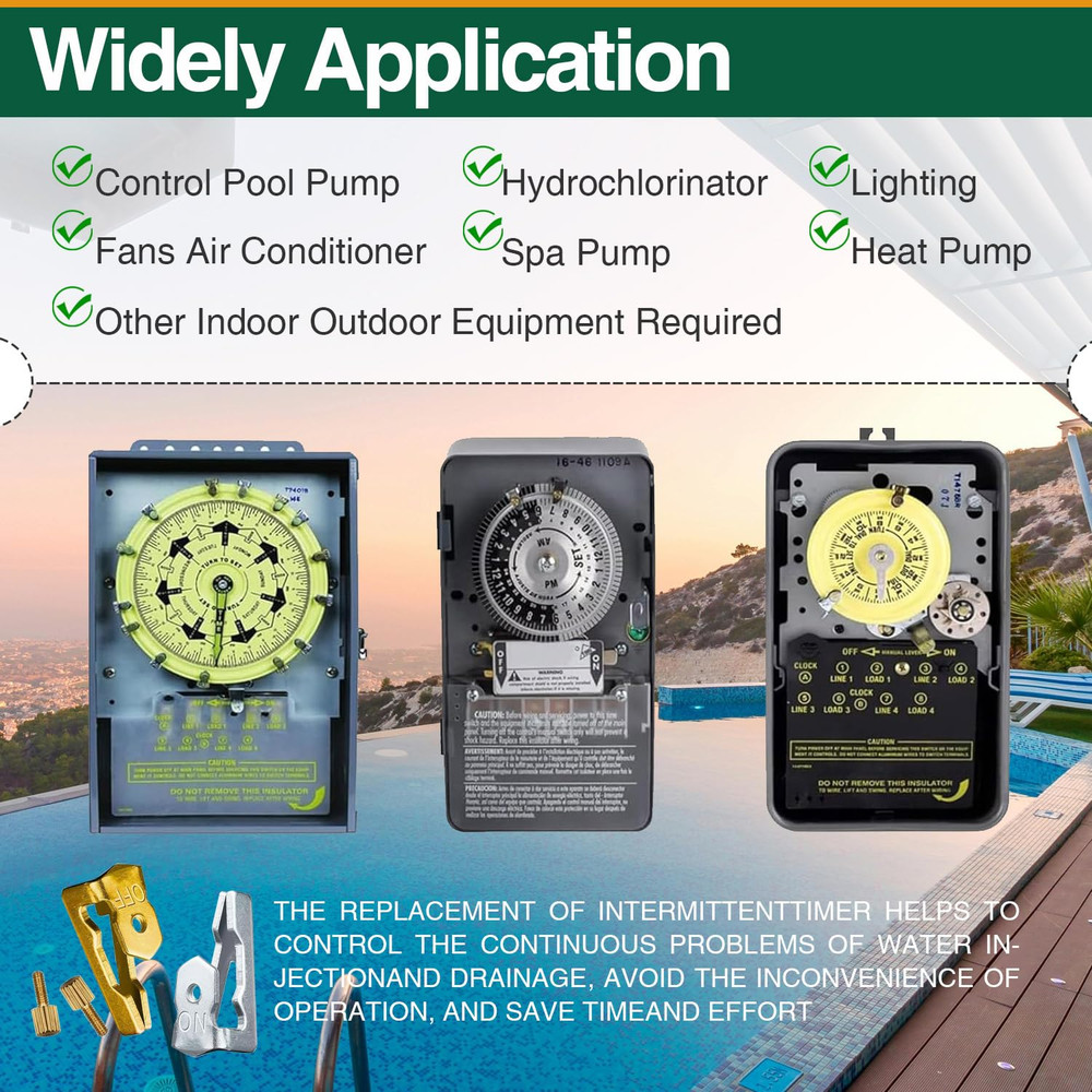 8 Pcs Pool Timer on off Clips Compatible with 156T1978A Intermatic Pool Timer T