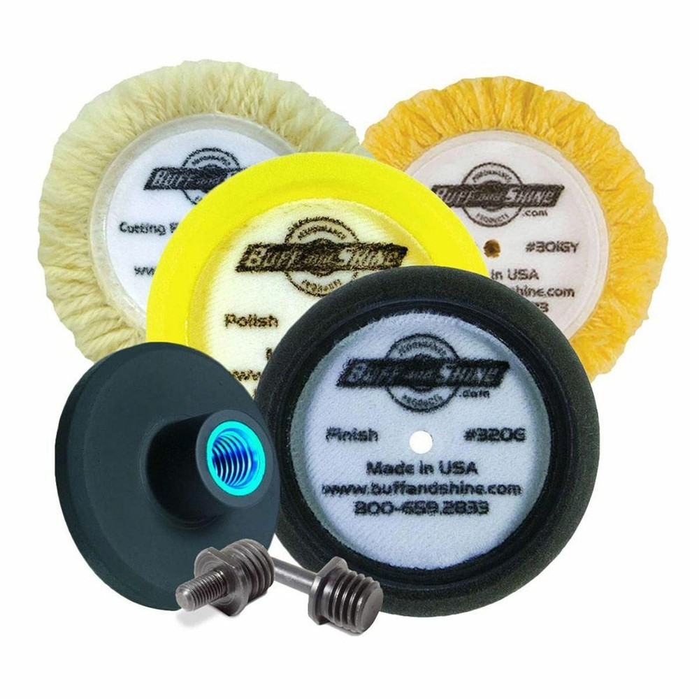 Buff and Shine® 3" Mini Spot Buffing Kit With Drill Adapter