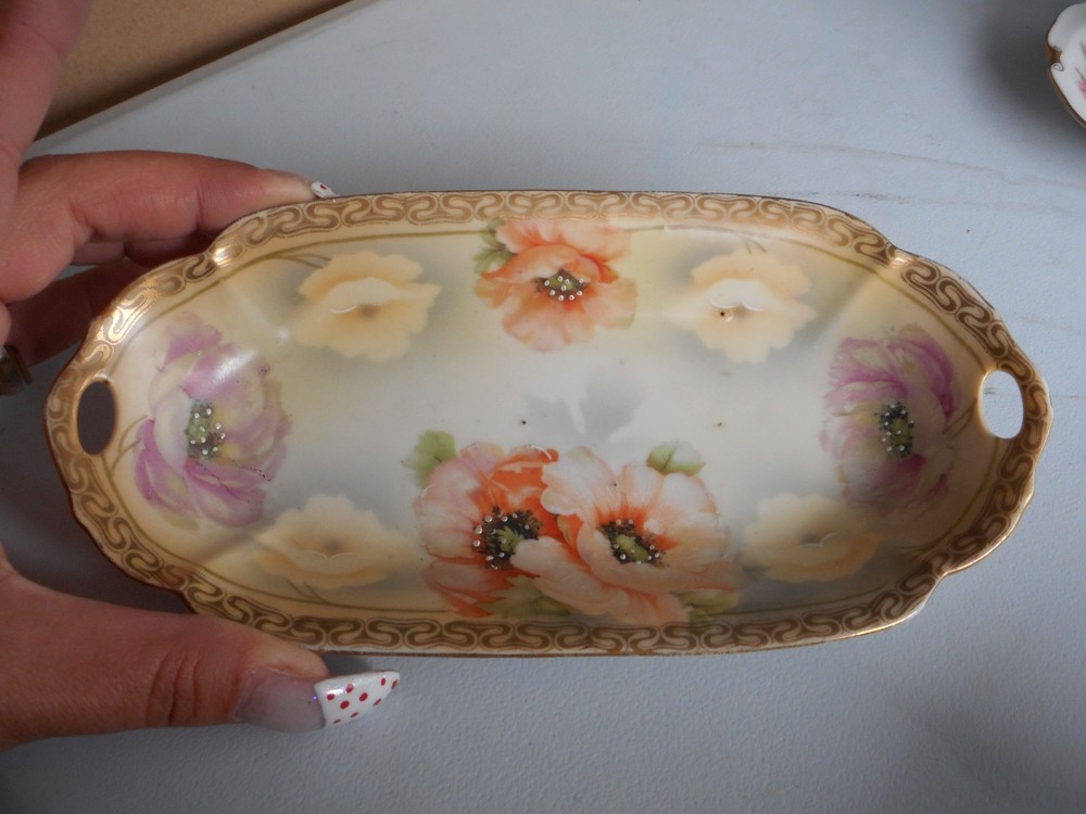 Vintage Trinket Dish ?  Sebegelmi leb Thuringia Handpainted