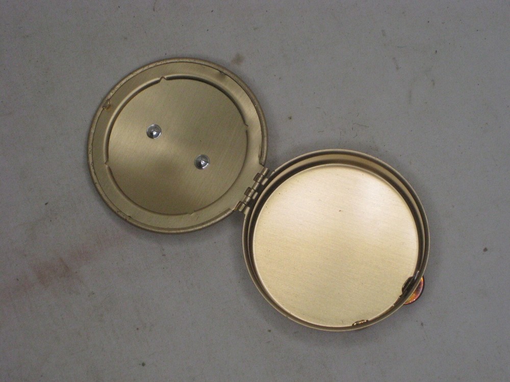 pre-owned FIRST HOLY COMMUNION compact case box container approx. 2.25" x .5"