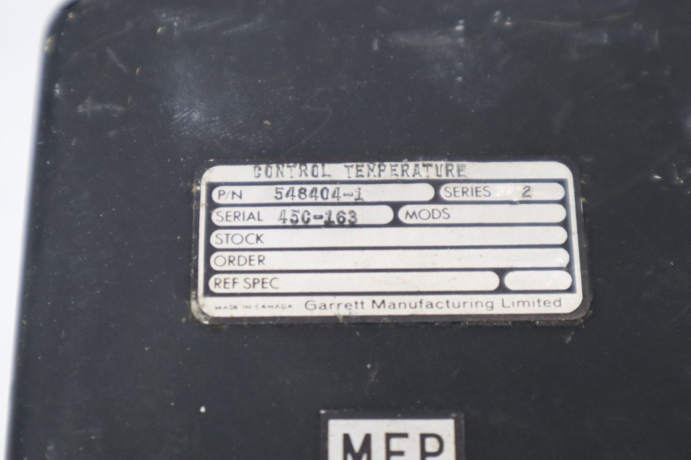 Garrett 548404-1 Temperature Control