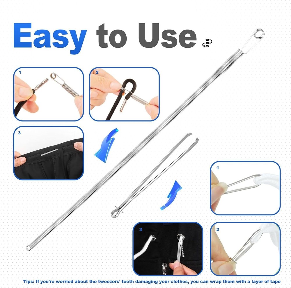 Drawstring Cords Replacement Drawstrings with Easy Threader for Sweatpants Short
