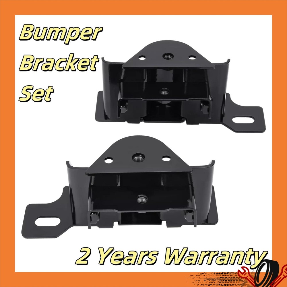 Front Driver & Passenger Bumper Bracket Set For Silverado Sierra 1500 03-06 07