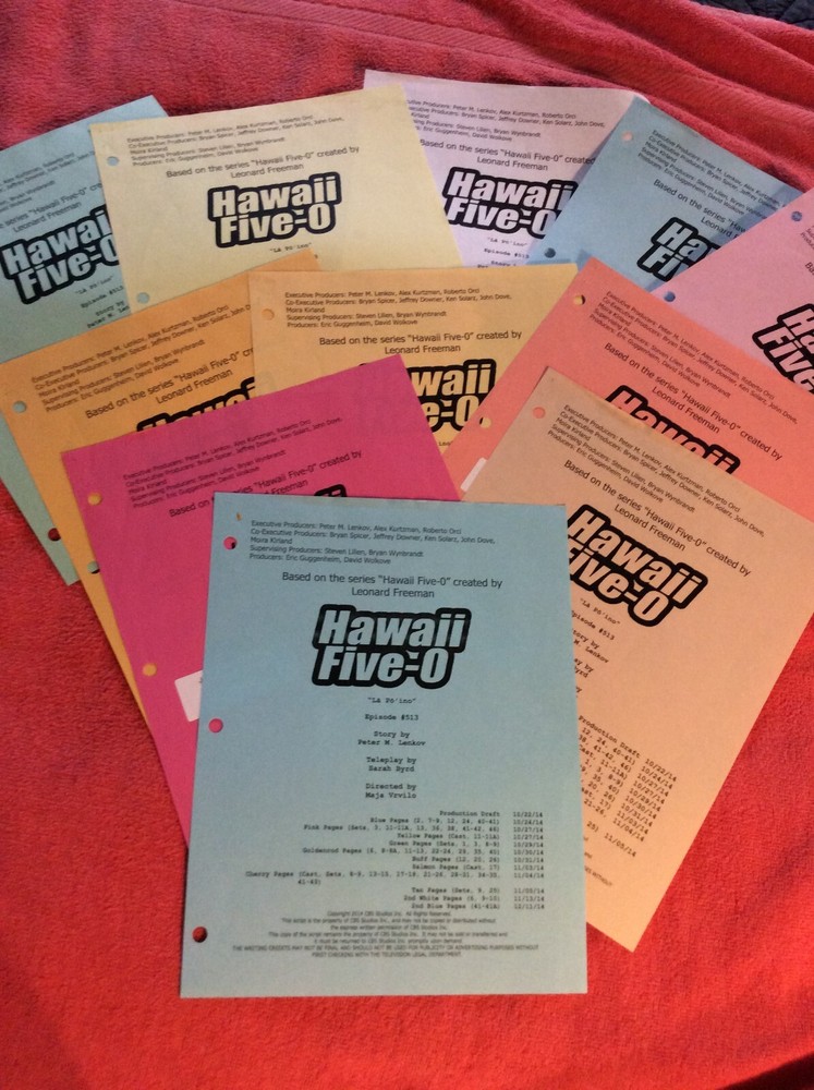 HAWAII FIVE-O ORIGINAL SCRIPT 513 SCHEDULE 2014 LA PO'INO DANIEL DAE KIM