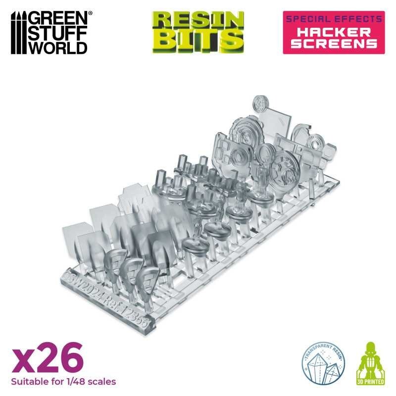 3D printed set - Hacker Screens - Special Effects Modelling Wargames Bits Resin