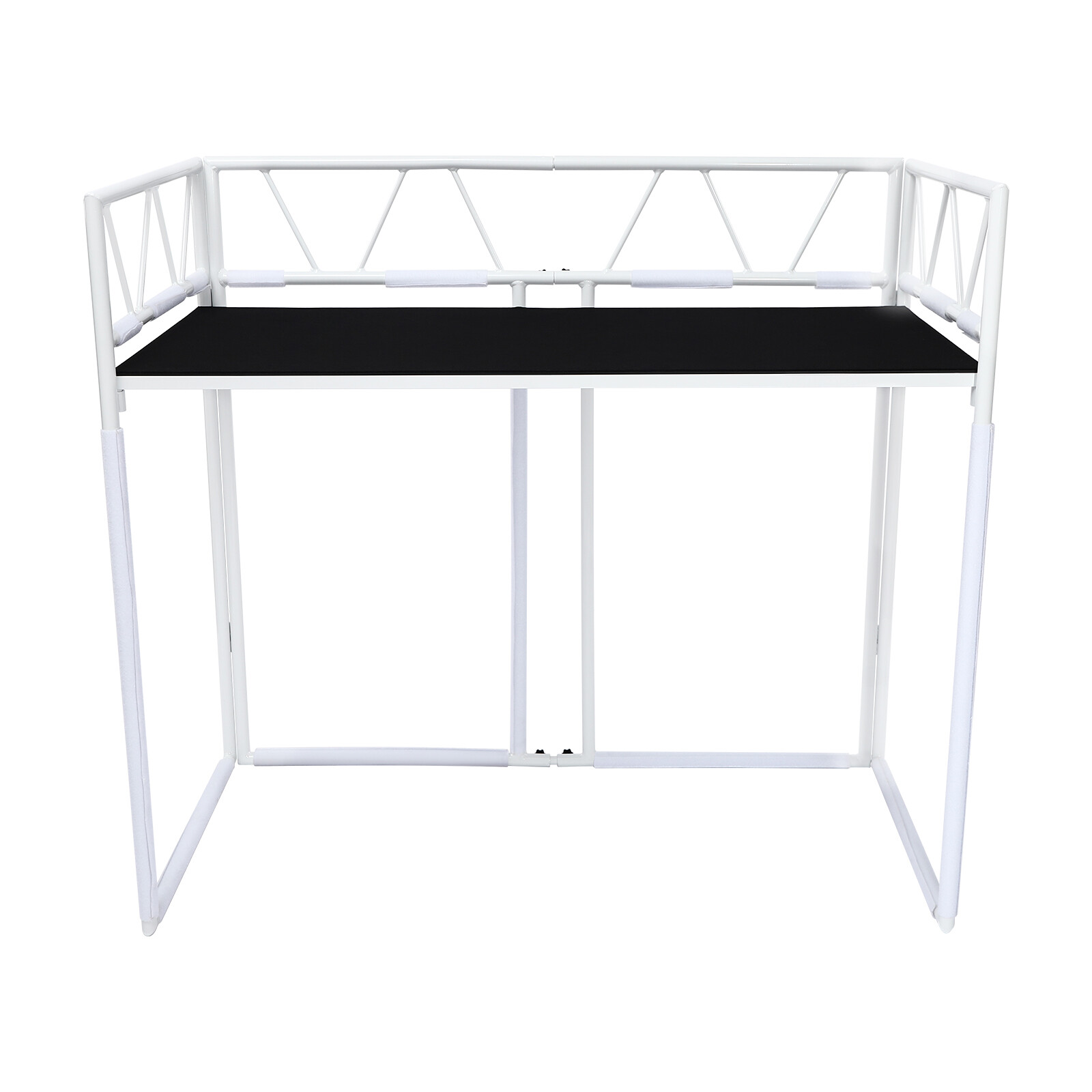 DJ Booth Portable DJ Facade Table Station Event Foldable Tabletop for Show Party
