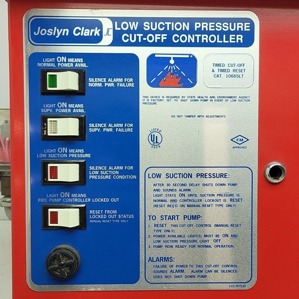Joslyn Clark 10665LT Low Suction Pressure Cut Off Controller Enclosure Timed